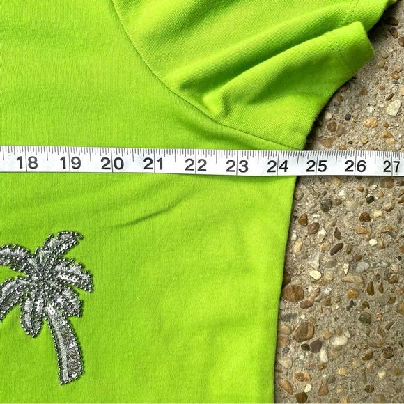 Quaker Factory Jeanne Bice NWT Sequin Palm Tree Top Size 1X - Picture 4 of 8